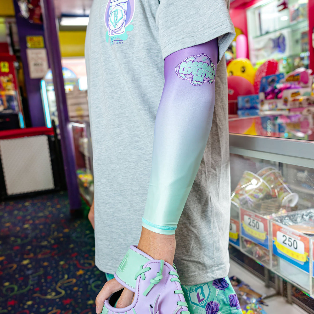 Cotton Candy Youth Arm Sleeve - Galaxy Grape