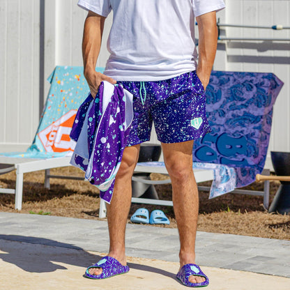 Youth Slides - Splatter Purple