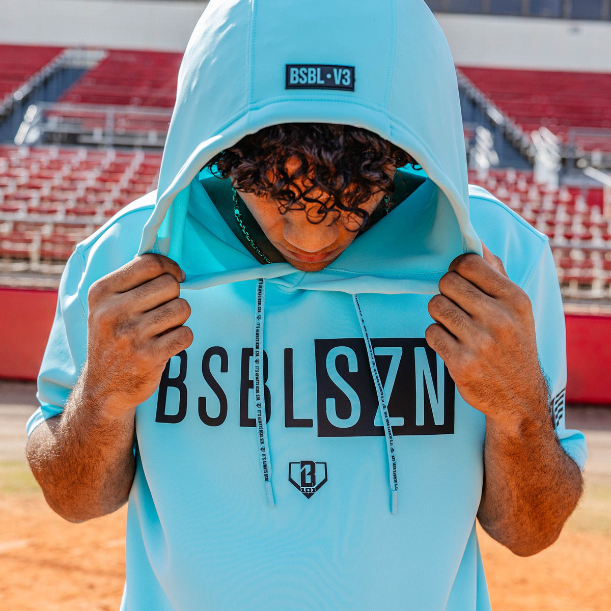 BSBL-SZN Short Sleeve Hoodie V3 - Blue