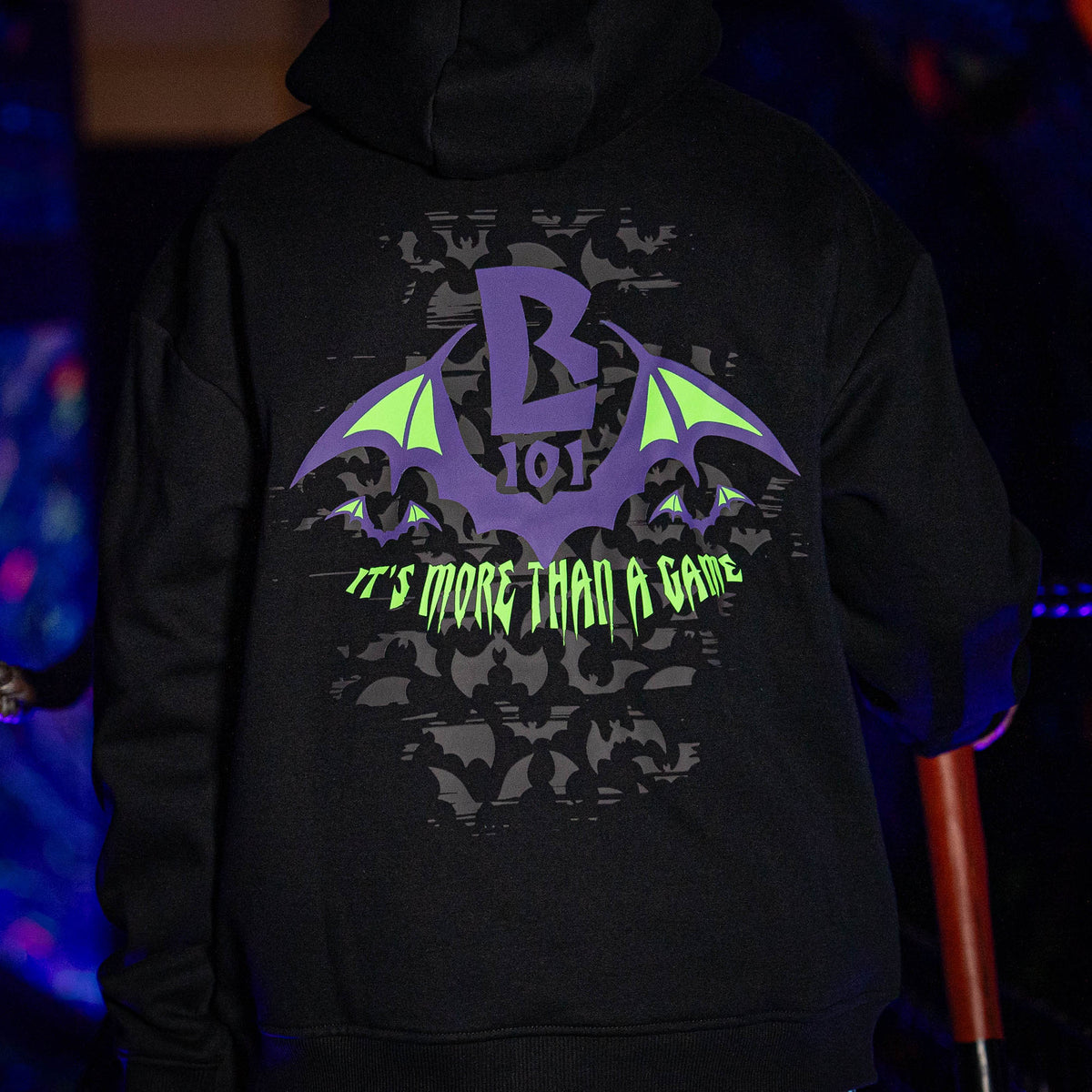 Bat Crest Hoodie - Black