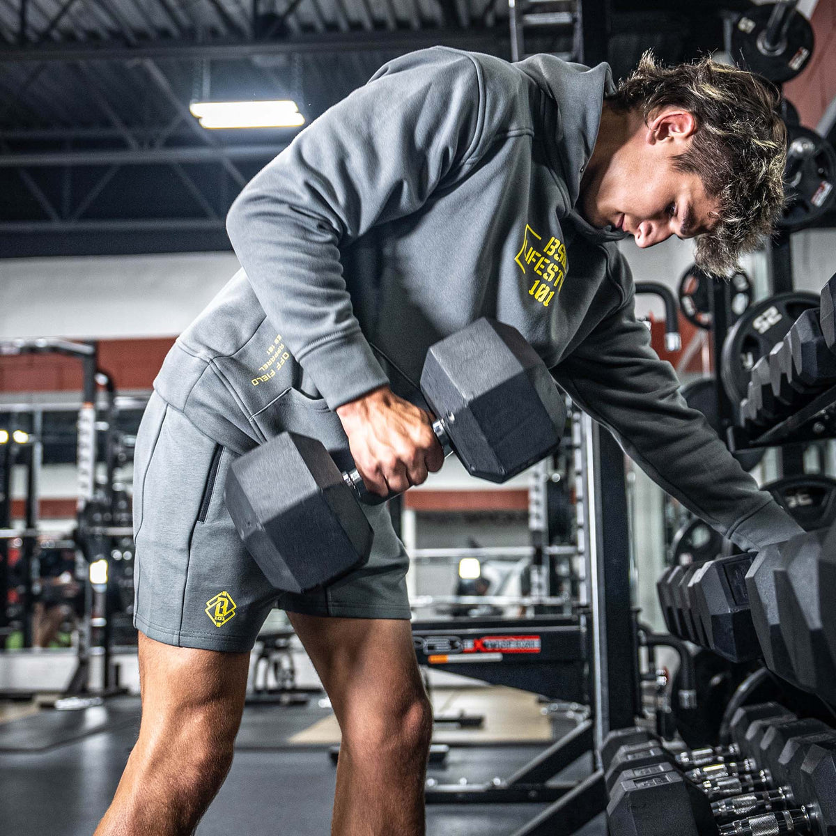 Off-Field Performance Youth Hoodie - Gray/Yellow