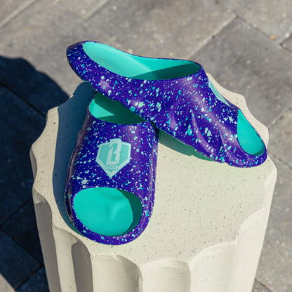 Youth Slides - Splatter Purple