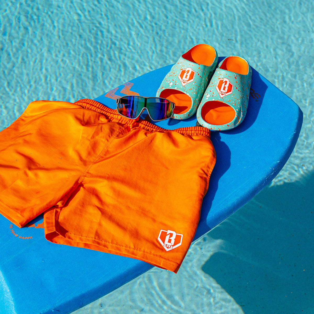 Youth Slides - Splatter Teal