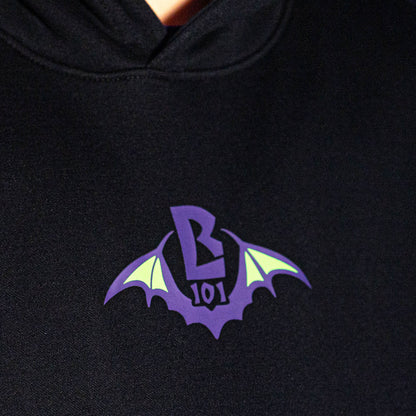 Bat Crest Hoodie - Black