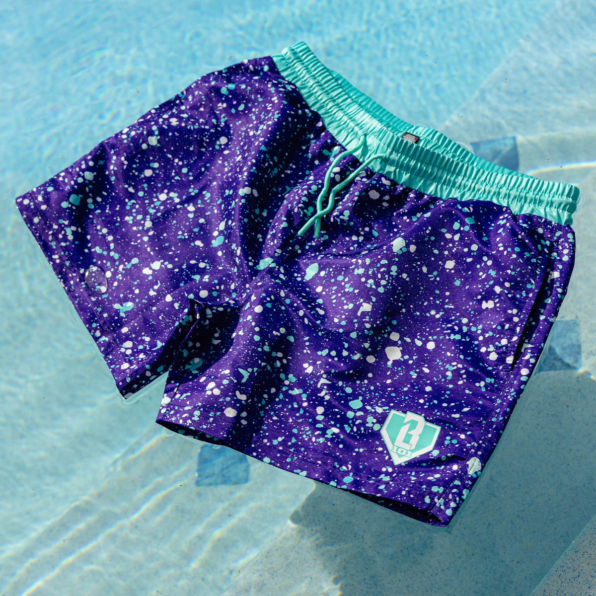 Splatter Swim Trunks - Purple