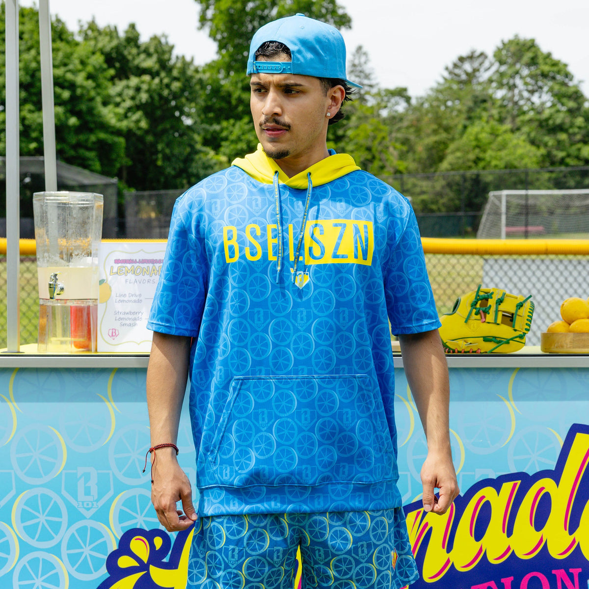 BSBL-SZN Short Sleeve Hoodie V3 - Blue Blast