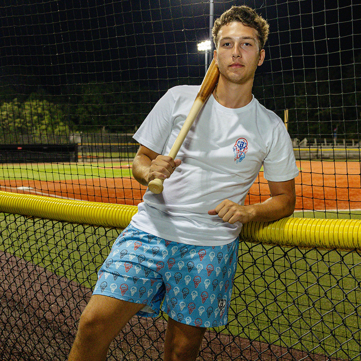 Scoops Ice Cream Shorts - Light Blue