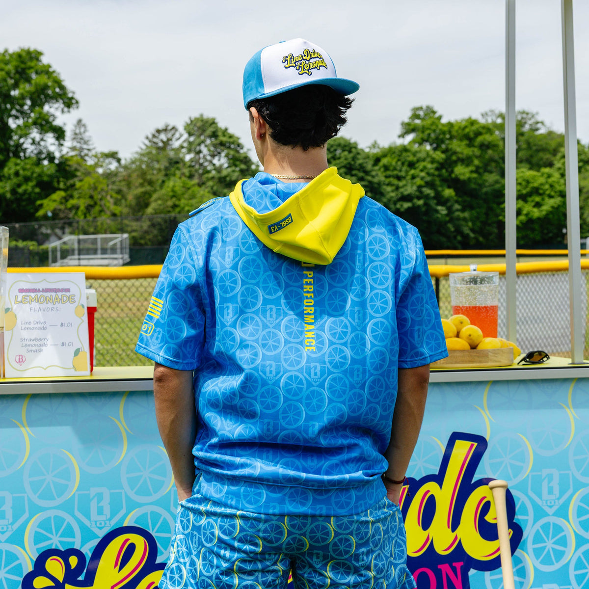 BSBL-SZN Short Sleeve Hoodie V3 - Blue Blast