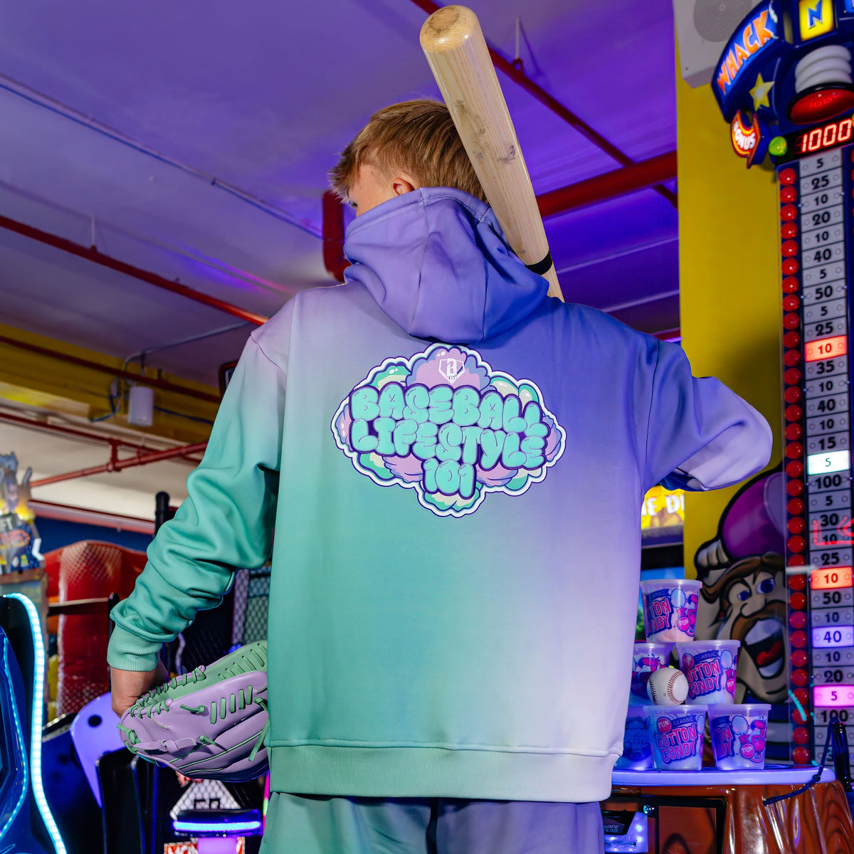 Cotton Candy Hoodie - Galaxy Grape