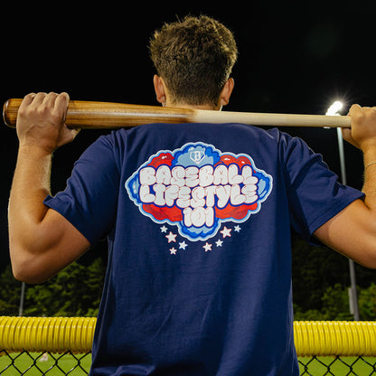 Cotton Candy Tee - Navy