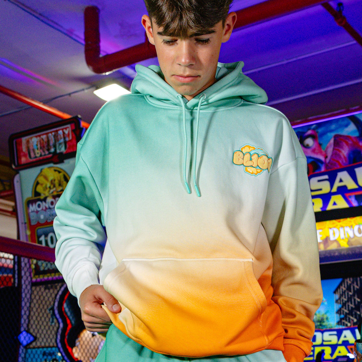 Cotton Candy Hoodie - Tangerine Freeze