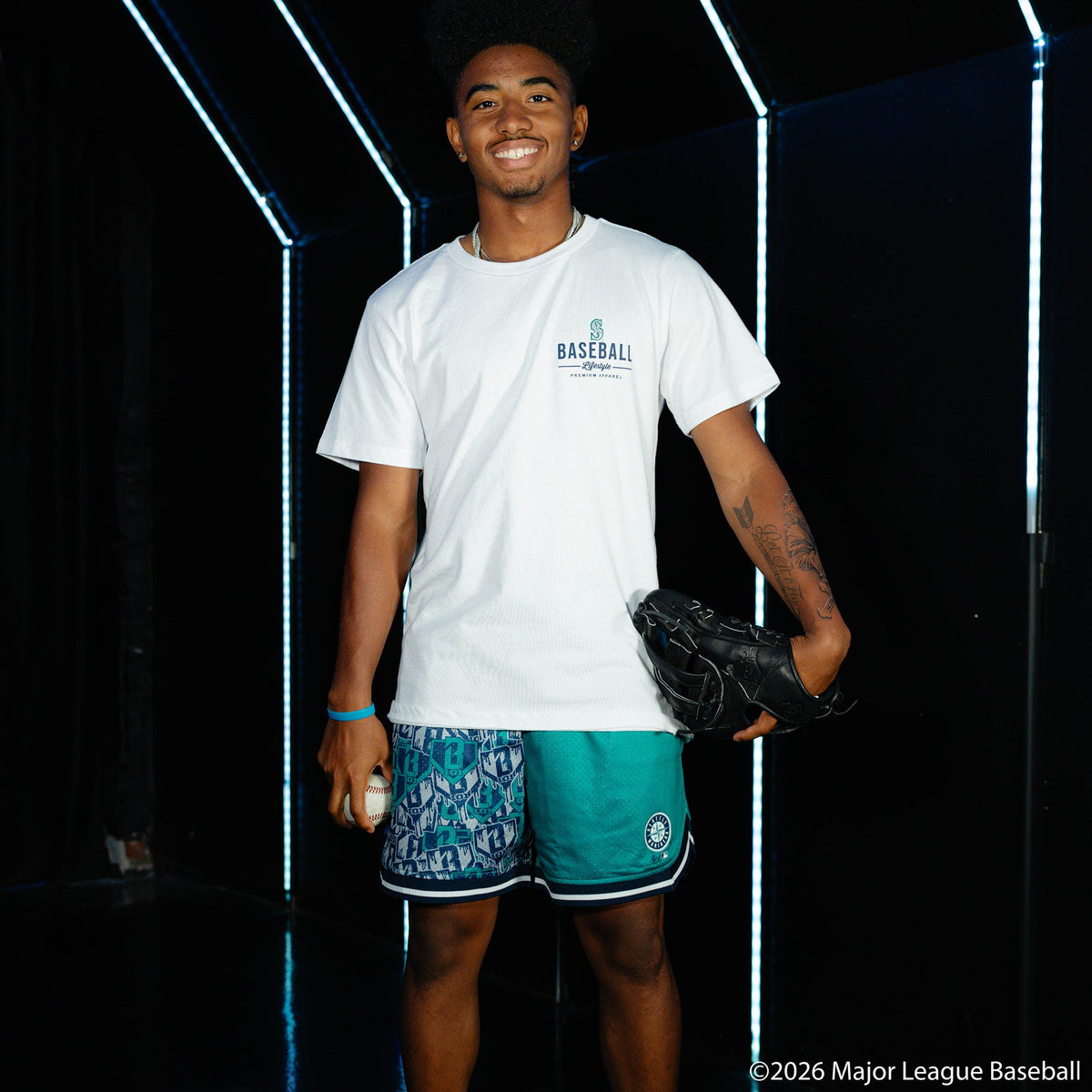 Seattle Mariners Sticker Court Shorts