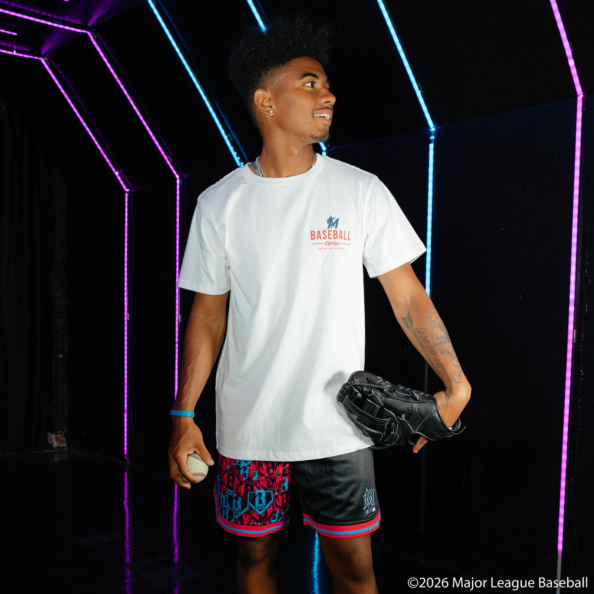 Miami Marlins Sticker Court Shorts