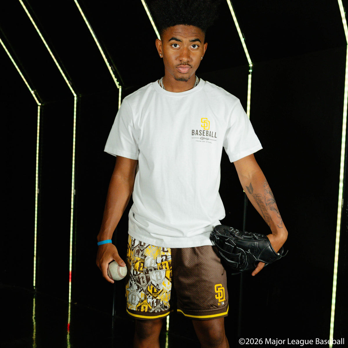 San Diego Padres Sticker Court Shorts