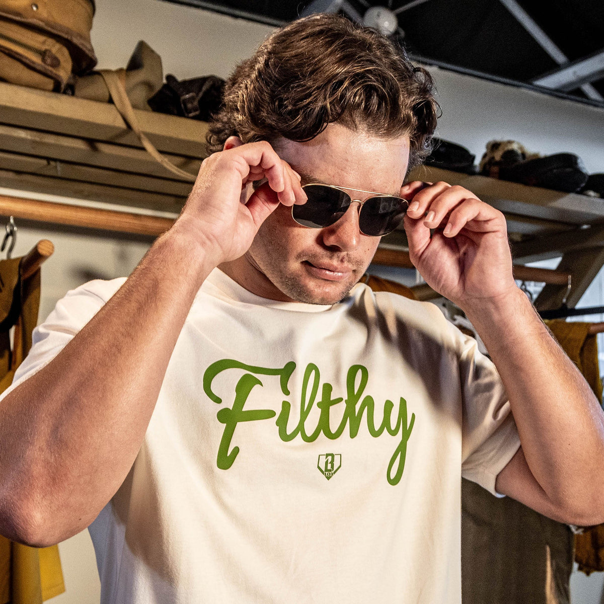 Filthy Youth Tee - Bone/Green