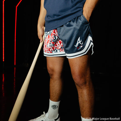Atlanta Braves Sticker Court Shorts