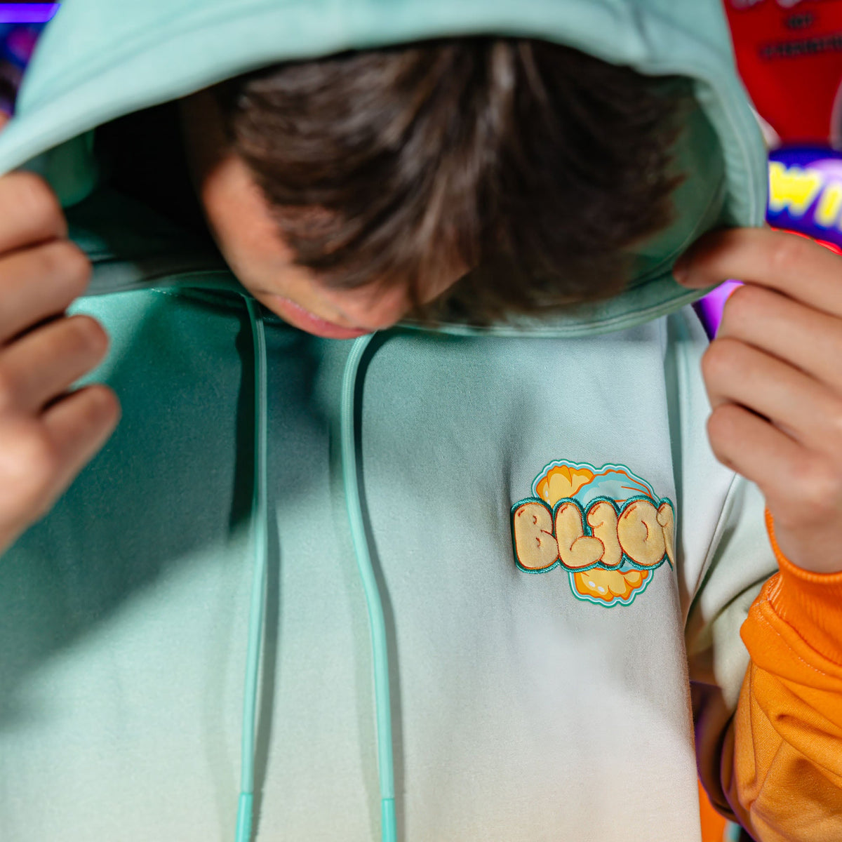 Cotton Candy Hoodie - Tangerine Freeze