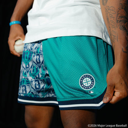 Seattle Mariners Sticker Court Shorts