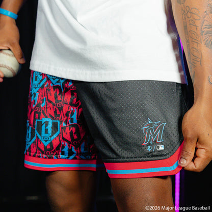 Miami Marlins Sticker Court Shorts