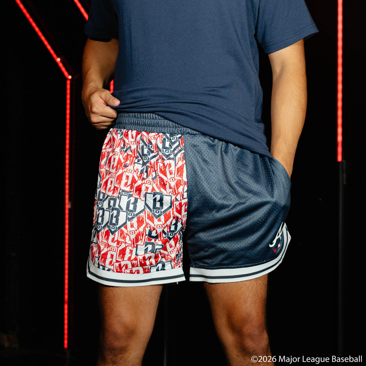 Atlanta Braves Sticker Court Shorts