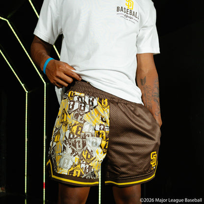 San Diego Padres Sticker Court Shorts
