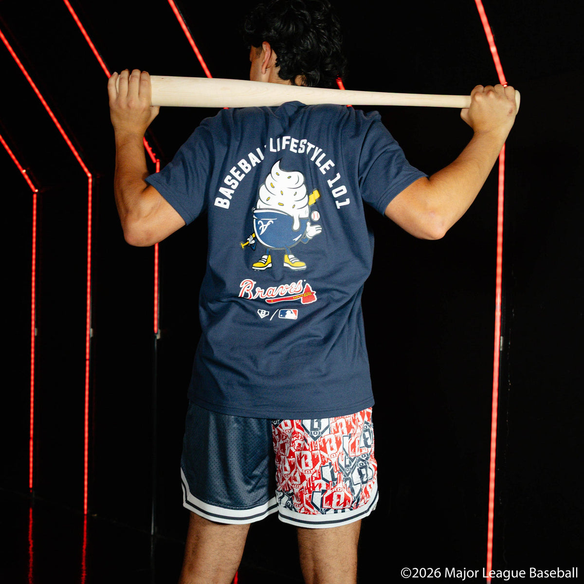 Atlanta Braves Sticker Court Shorts