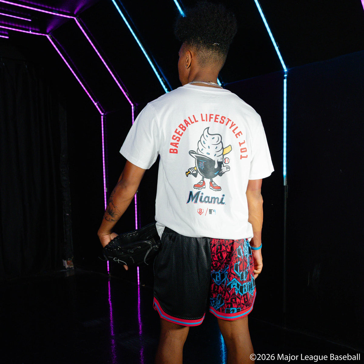 Miami Marlins Sticker Court Shorts