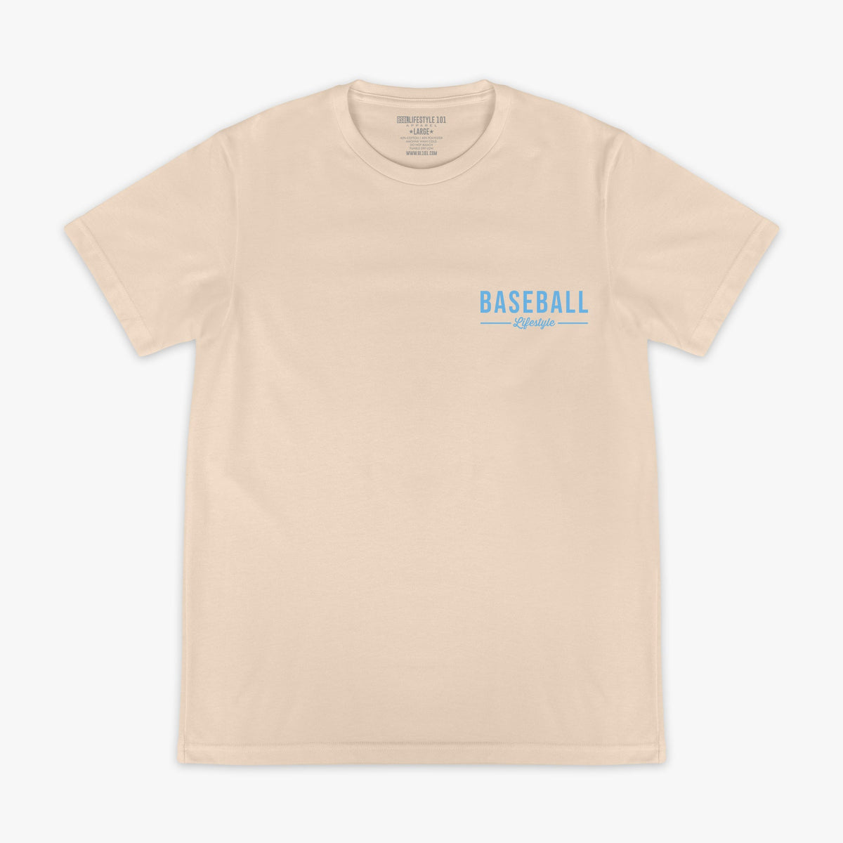 Authentic Tee - Bone/Light Blue
