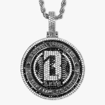 Ovadora Medallion Necklace - White Gold