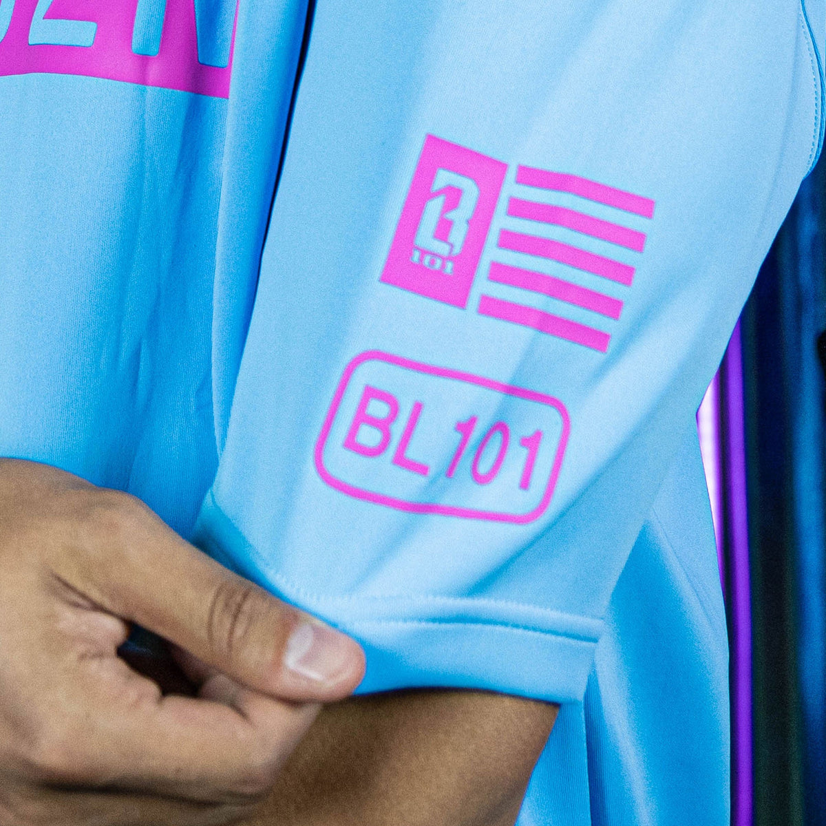 BSBL-SZN Short Sleeve Hoodie V3 - Cotton Candy Blue