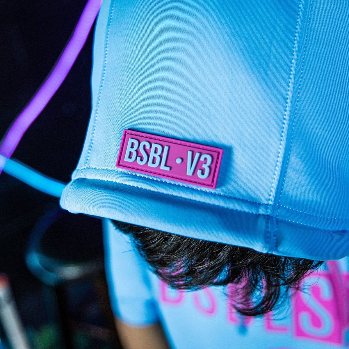 BSBL-SZN Youth Short Sleeve Hoodie V3 - Cotton Candy Blue