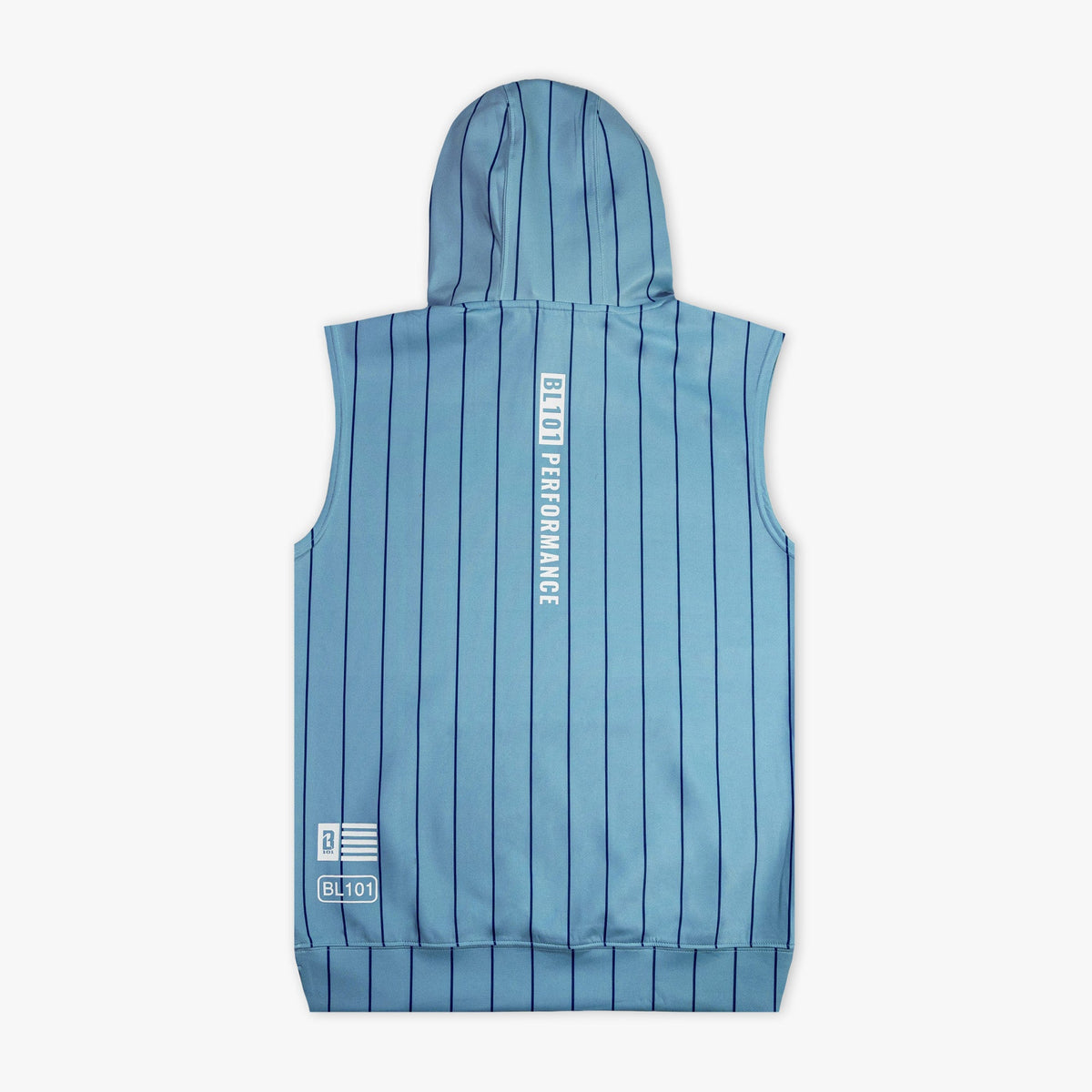 BSBL-SZN Sleeveless Hoodie V3 - Blue Pinstripes