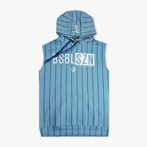 BSBL-SZN Sleeveless Hoodie V3 - Blue Pinstripes
