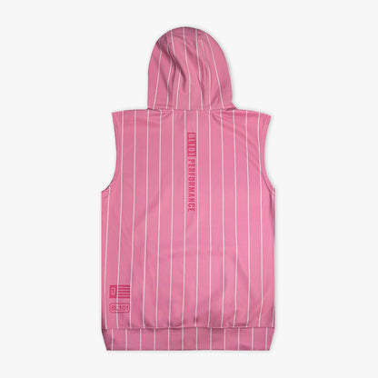 BSBL-SZN Sleeveless Hoodie V3 - Pink Pinstripes