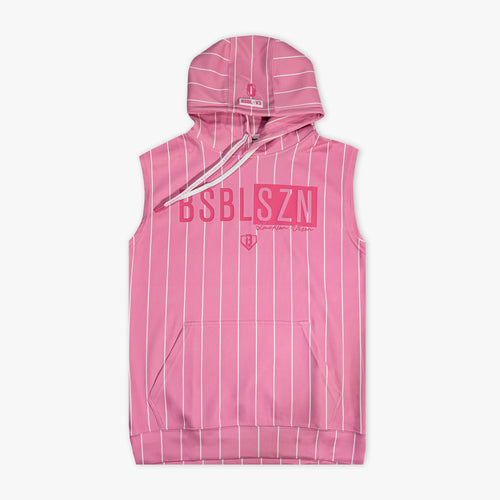 BSBL-SZN Sleeveless Hoodie V3 - Pink Pinstripes