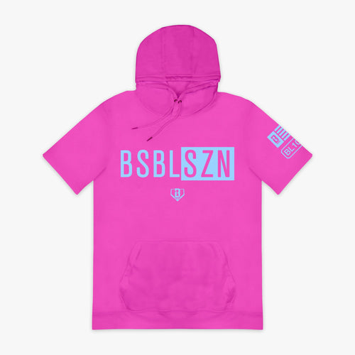 BSBL-SZN Short Sleeve Hoodie V2 - Cotton Candy Pink