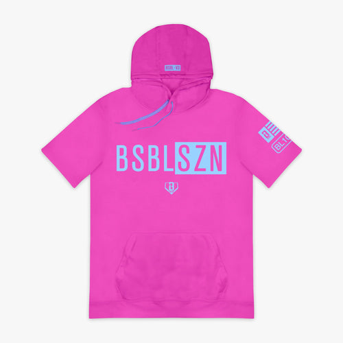 BSBL-SZN Short Sleeve Hoodie V3 - Cotton Candy Pink