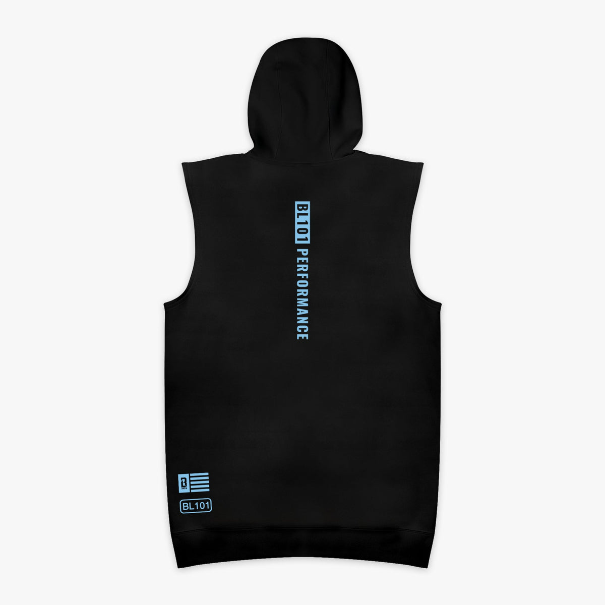 BSBL-SZN Sleeveless Hoodie V3 - Black/Light Blue