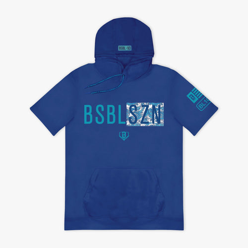 BSBL-SZN Short Sleeve Hoodie V3 - Royal Blue/Oceans