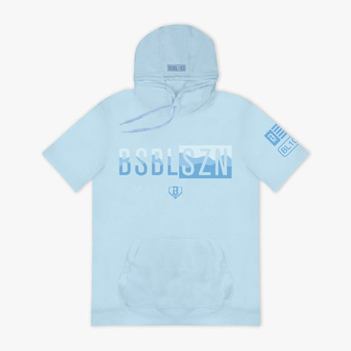 BSBL-SZN Short Sleeve Hoodie V3 - Powder Blue/Wavy