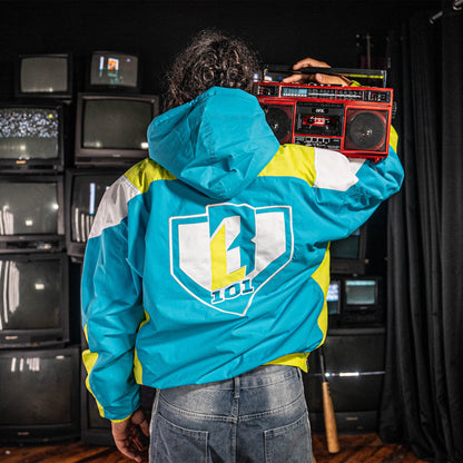 Colorblock Pullover Youth Jacket - Highlighter