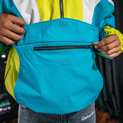 Colorblock Pullover Youth Jacket - Highlighter