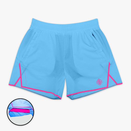 Diamond Tech Shorts with Liner - Cotton Candy