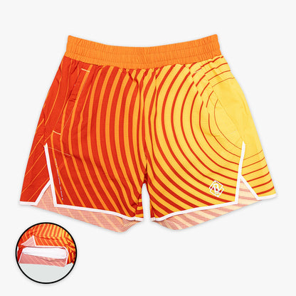 Diamond Tech Shorts with Liner - Orange Gradient
