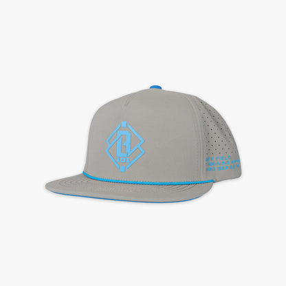 Diamond Tech Snapback Rope Hat - Gray/Volt Blue