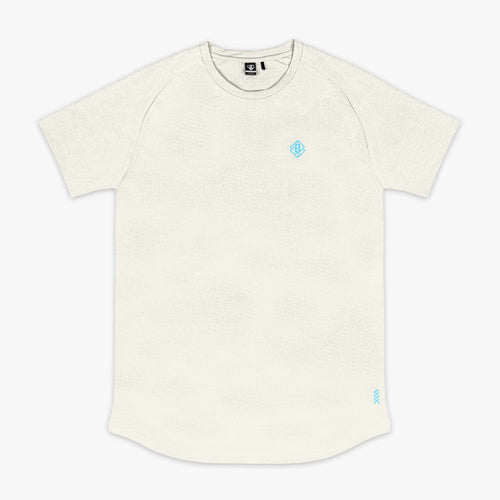 Diamond Tech Tee - Bone/Light Blue