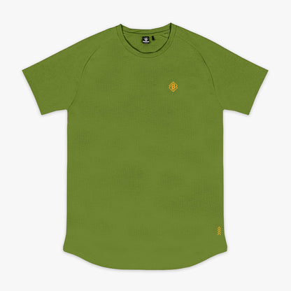 Diamond Tech Tee - Olive Green/Orange