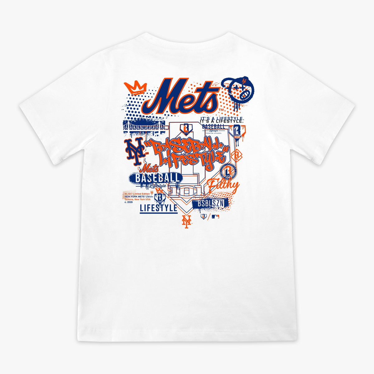New York Mets Drip Youth Tee