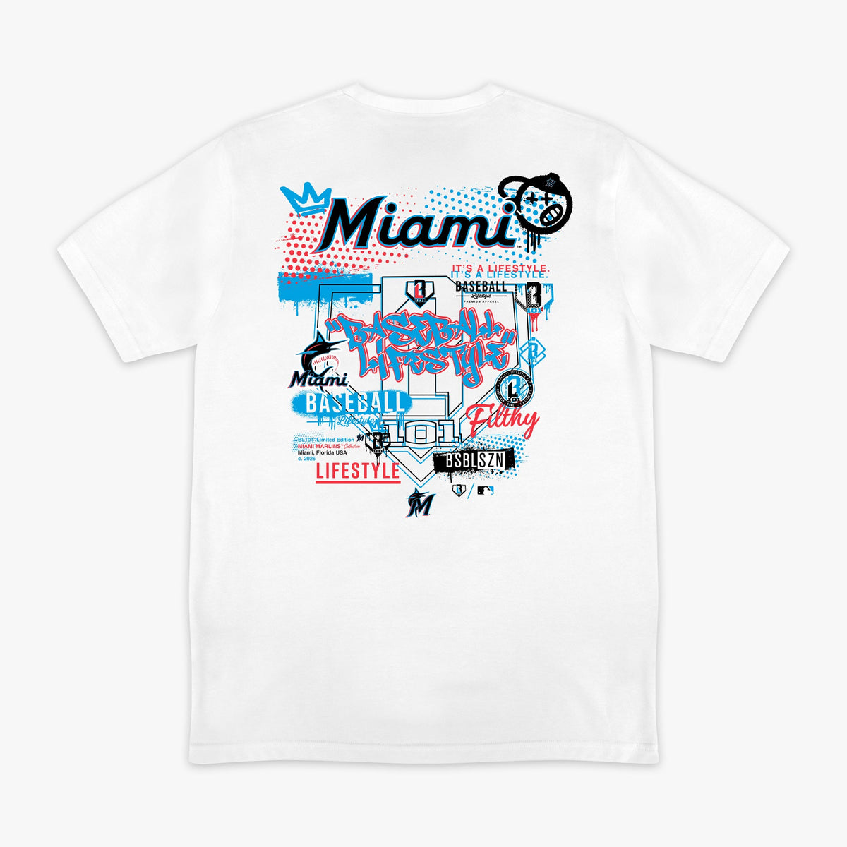 Miami Marlins Drip Tee
