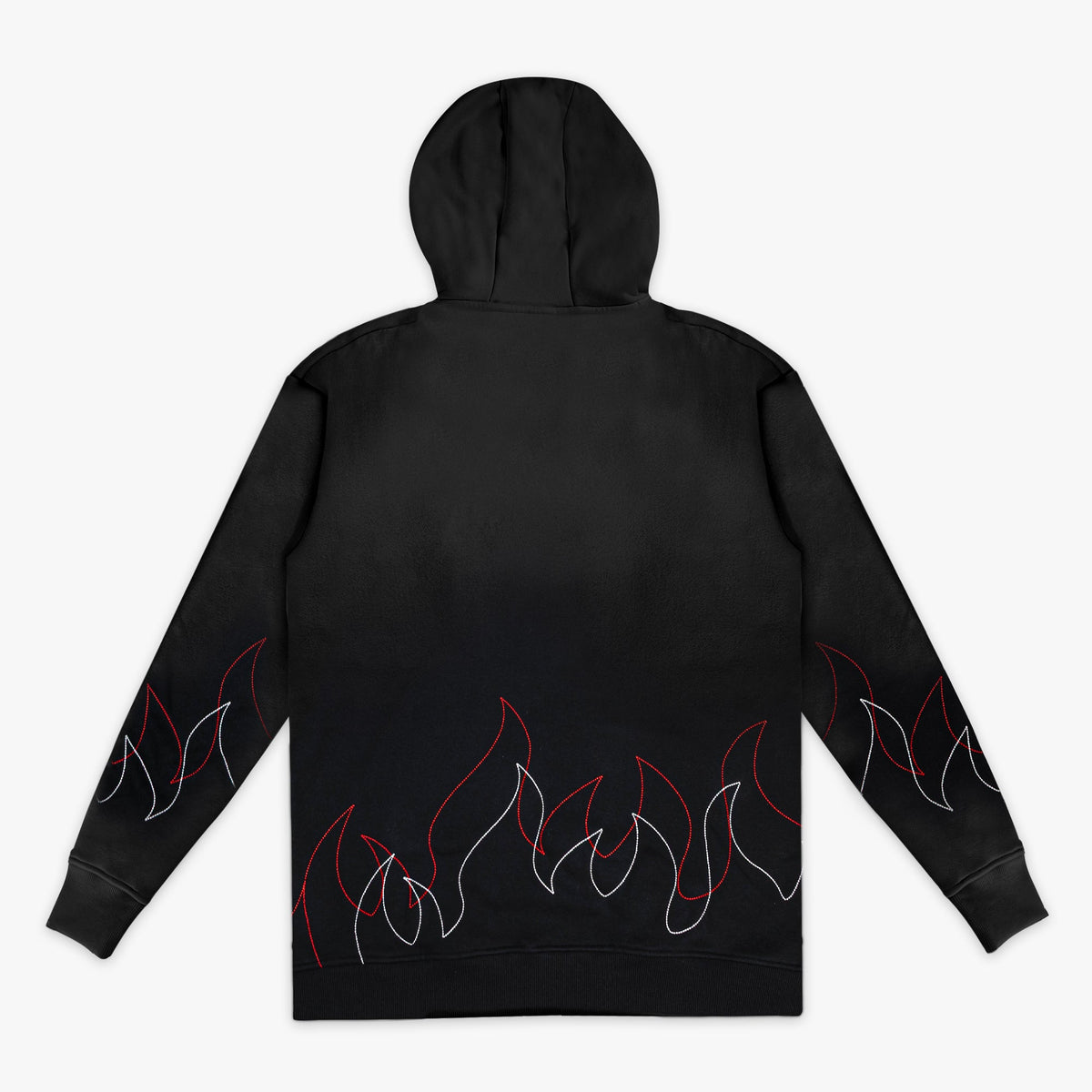 Flames Stitched Hoodie